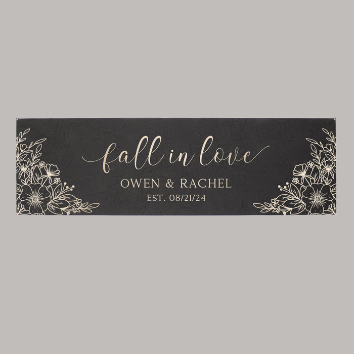 Personalized "Fall In Love" Autumn Wedding Wall Sign