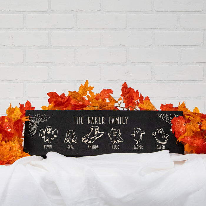 Personalized Family of Ghosts Wall Sign