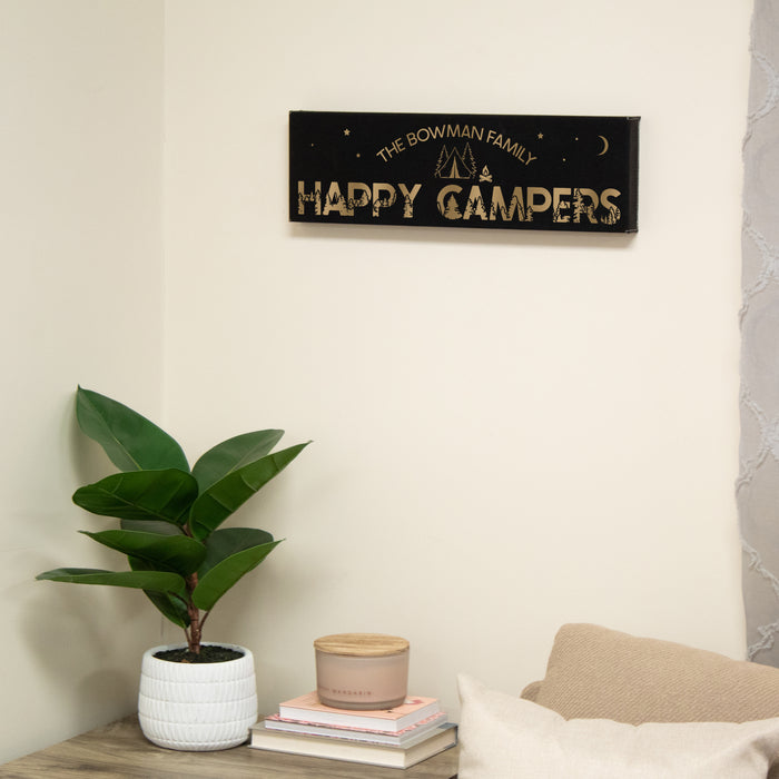 Personalized Happy Campers Wall Sign