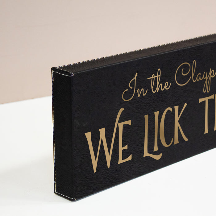 Personalized Kitchen "We Lick The Spoon" Wall Sign