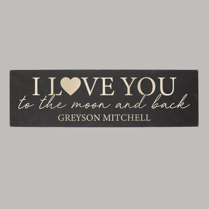 Personalized "I Love You to the Moon & Back" Wall Sign