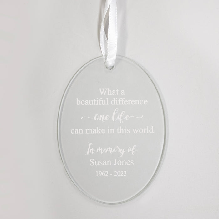 Personalized Beautiful Difference Memorial Ornament