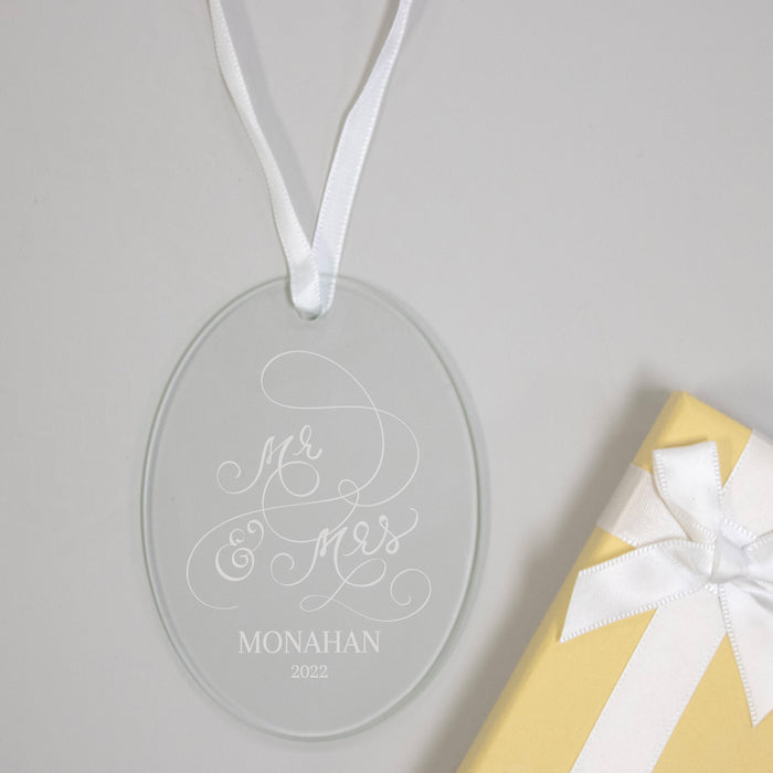 Personalized Mr and Mrs Ornament