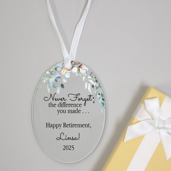 Personalized Retirement Christmas Ornament