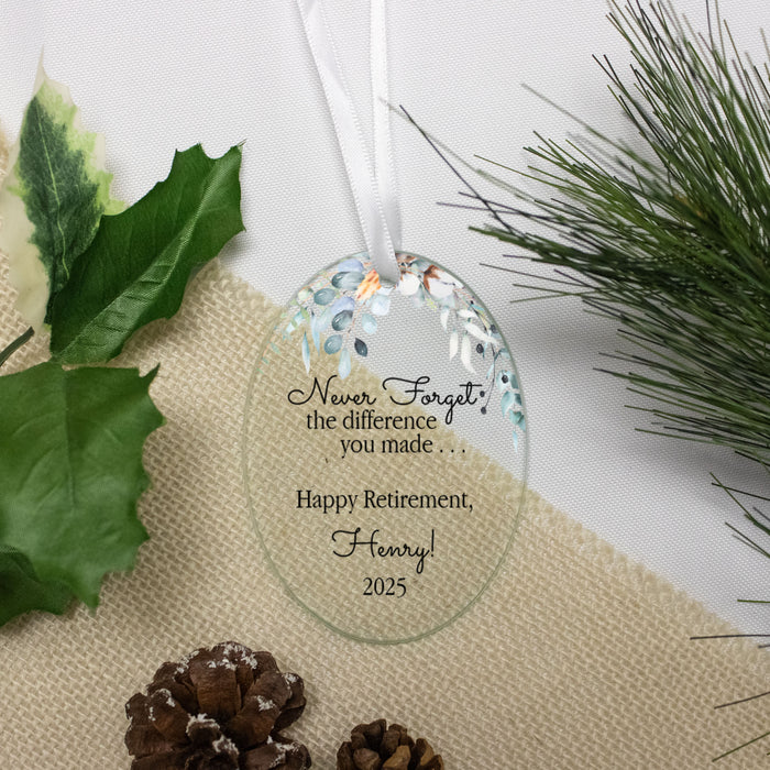 Personalized Retirement Christmas Ornament