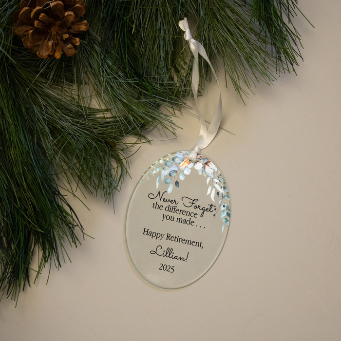 Personalized Retirement Christmas Ornament