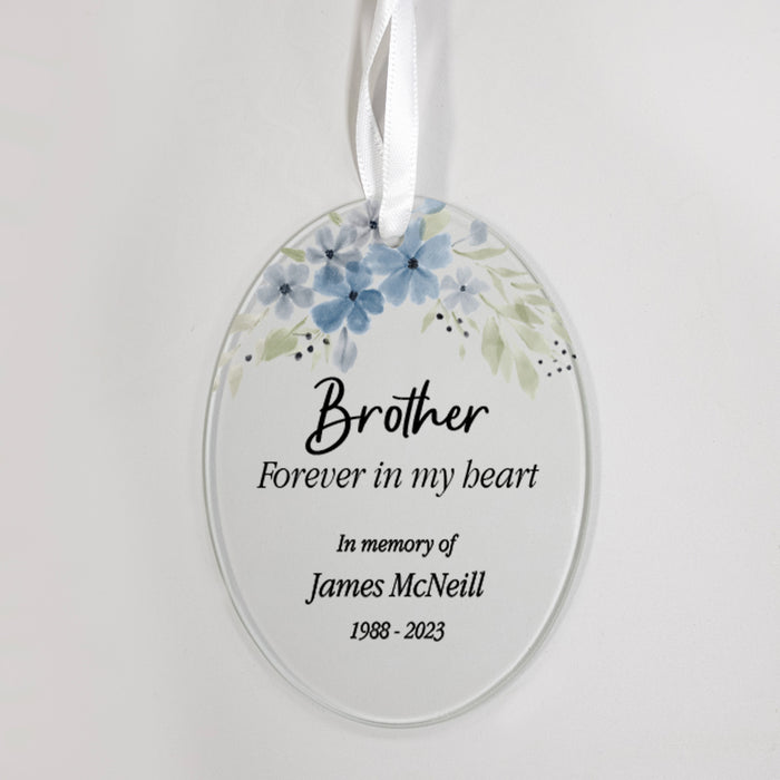 Personalized "Brother Forever in My Heart" Memorial Ornament