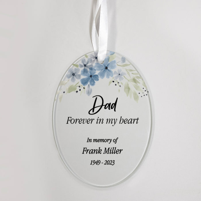 Personalized "Dad Forever in My Heart" Memorial Ornament