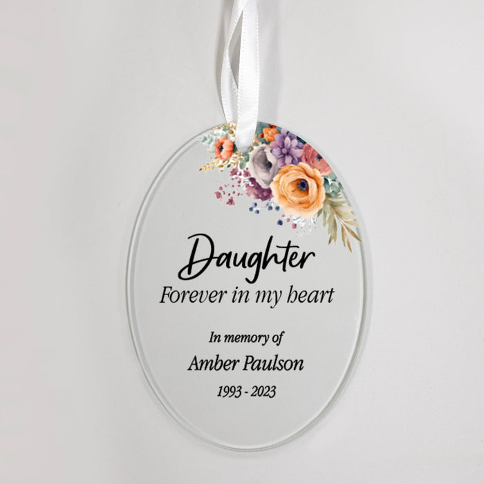 Personalized "Daughter Forever in My Heart" Memorial Ornament