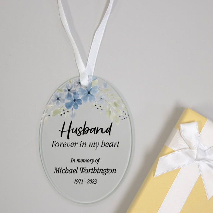 Personalized "Husband Forever in My Heart" Memorial Ornament