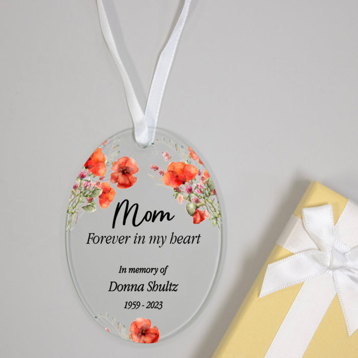 Personalized "Mom Forever in My Heart" Memorial Ornament