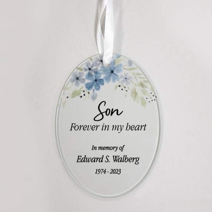 Personalized "Son Forever in My Heart" Memorial Ornament