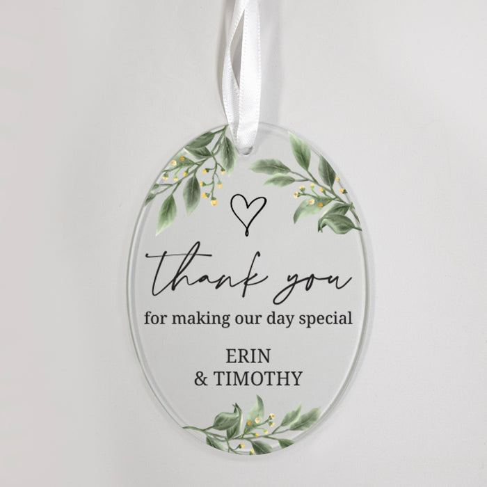 Personalized Wedding Thank You Ornament