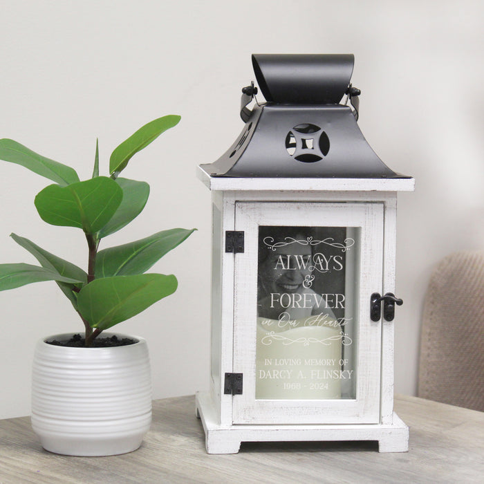 Personalized "Always & Forever" Picture Frame Lantern