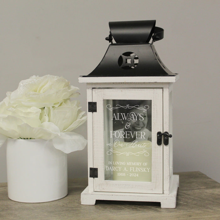 Personalized "Always & Forever" Picture Frame Lantern