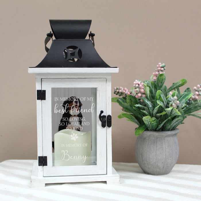 Personalized Dog Cat Memorial Picture Frame Lantern