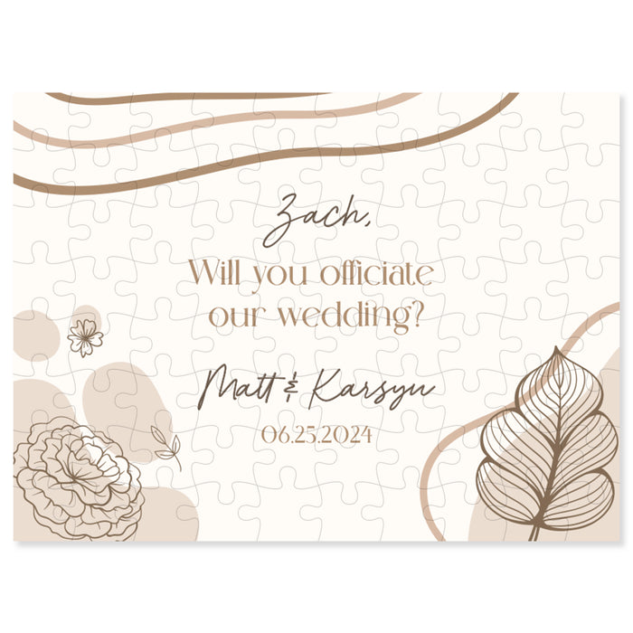 Personalized Wedding Officiant Proposal Jigsaw Puzzle
