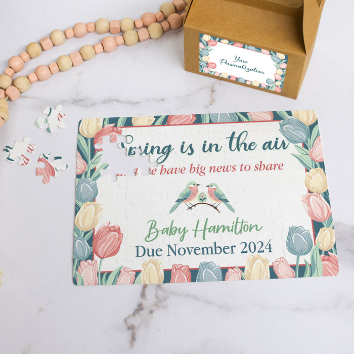 Personalized "Spring Is In The Air" Pregnancy Announcement Puzzle