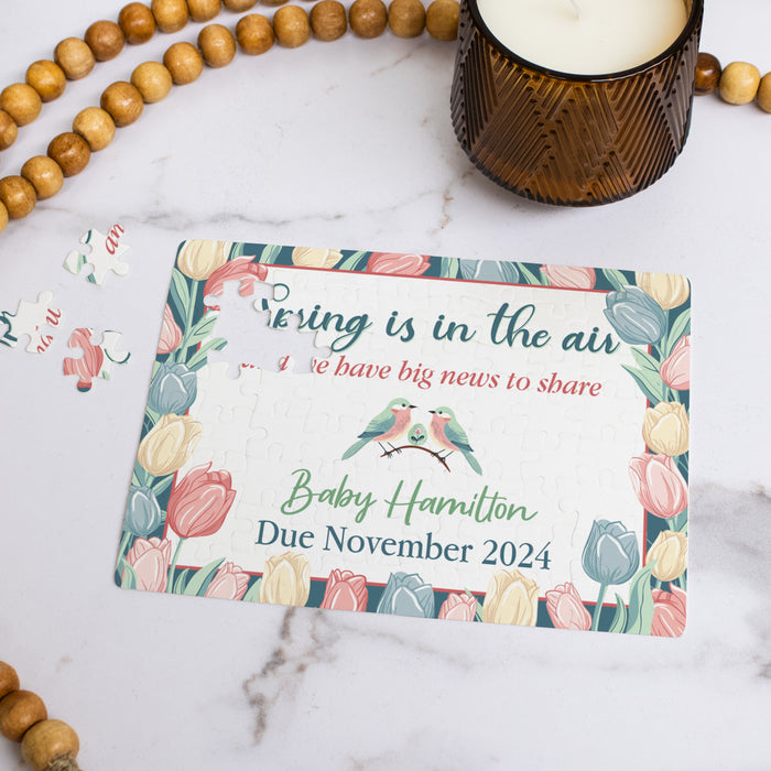Personalized "Spring Is In The Air" Pregnancy Announcement Puzzle