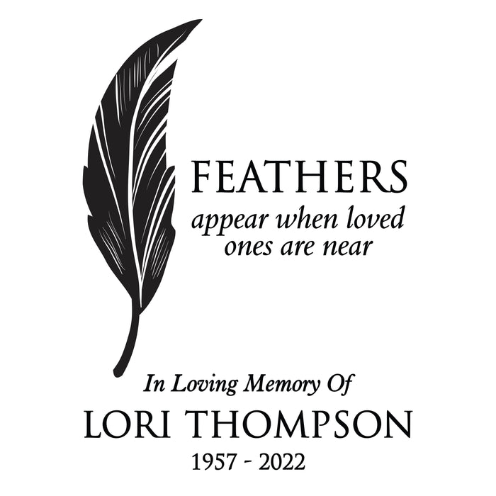 Personalized "Feathers Appear" Memorial Bird Feeder