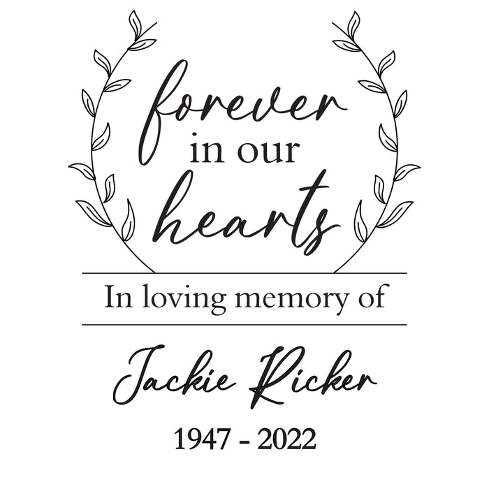 Personalized "Forever in Our Hearts" Memorial Bird Feeder