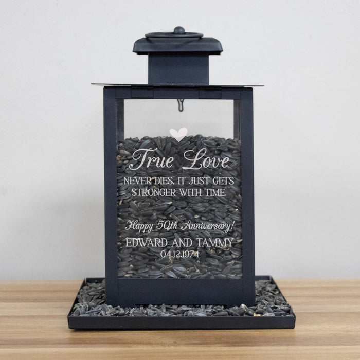 Personalized True Love Anniversary Bird Feeder