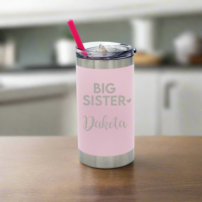 Personalized Big Sister Tumbler for Girls