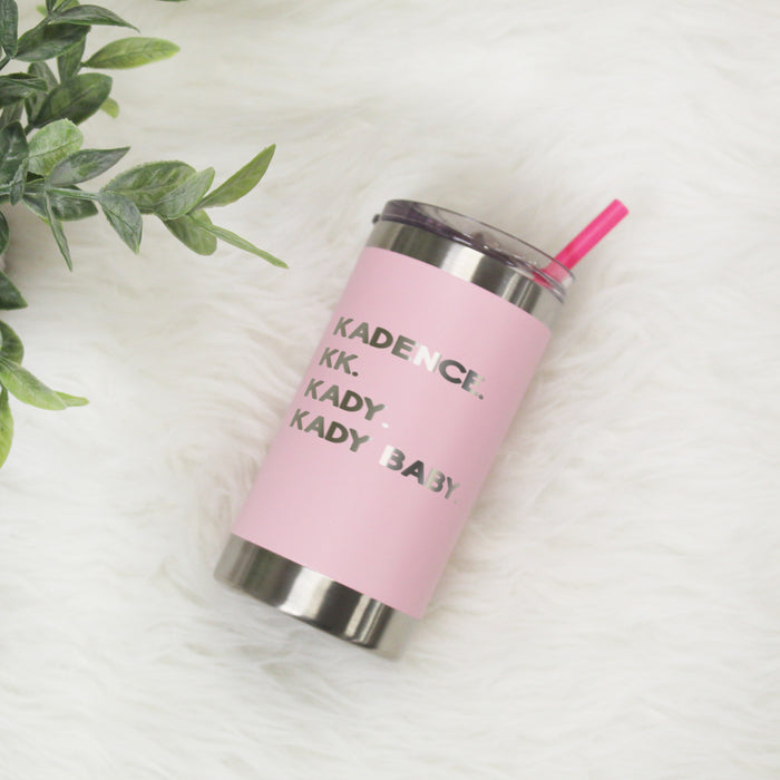 Personalized Pink Nickname Tumbler for Girls