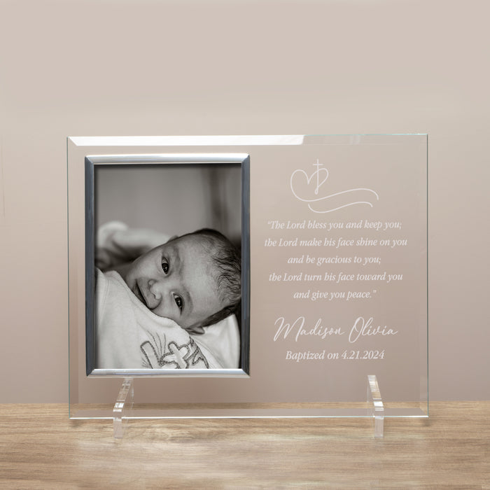 Personalized Numbers 6:24-26 Glass Religious Picture Frame