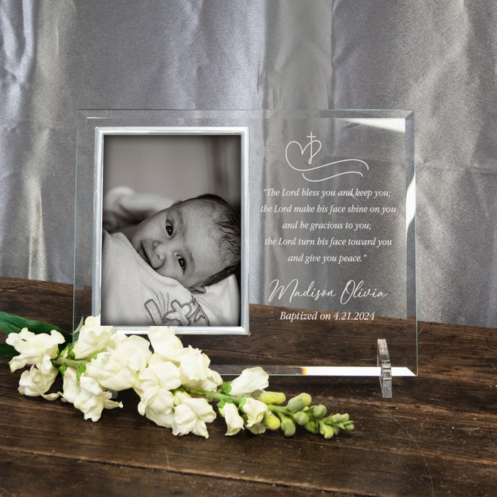 Personalized Numbers 6:24-26 Glass Religious Picture Frame