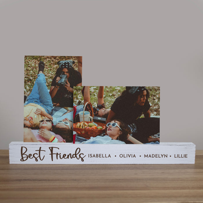 Personalized Best Friends Wooden Photo Bar