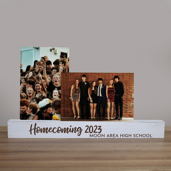 Personalized Homecoming Wooden Photo Bar