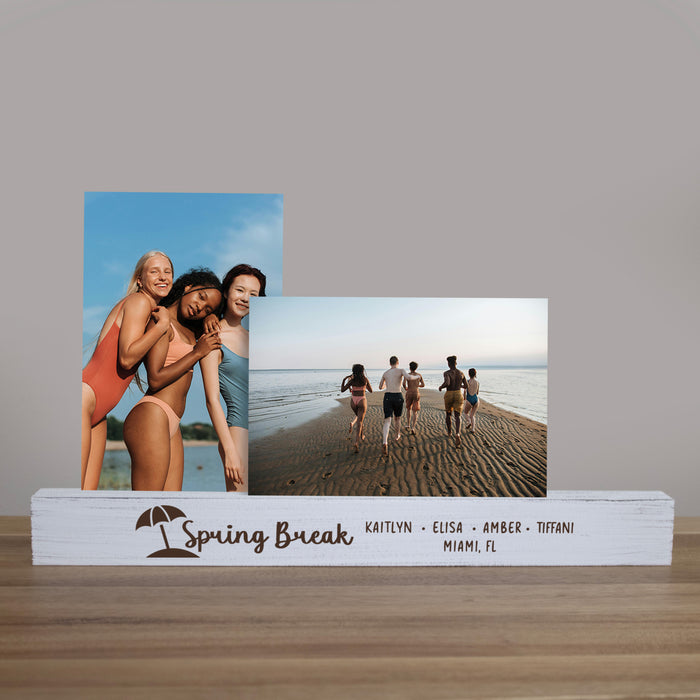 Personalized Spring Break Photo Display Bar