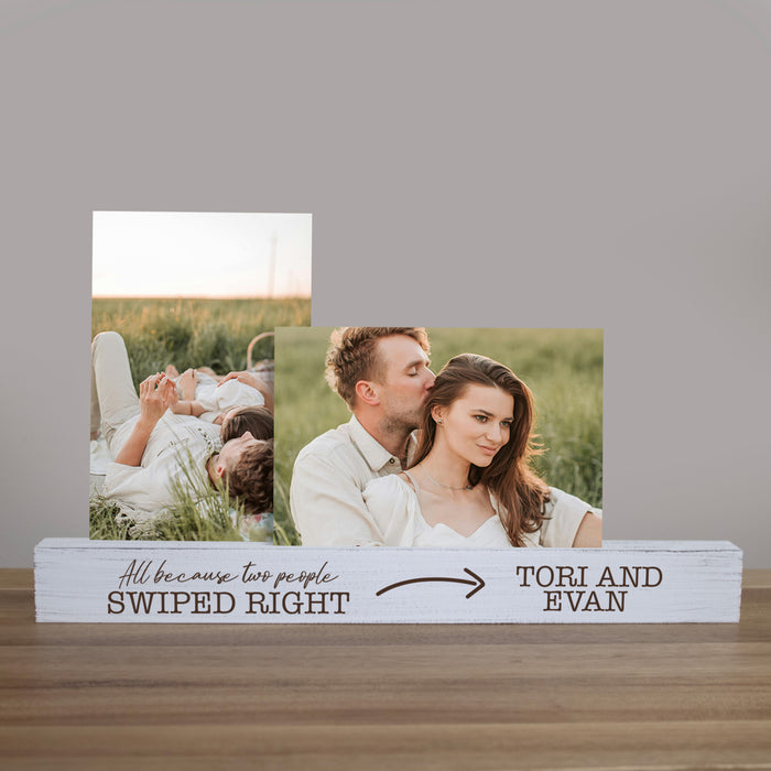 Personalized "All Because Two People Swiped Right" Photo Bar