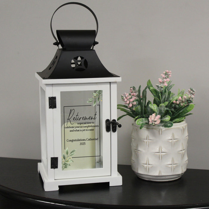 Personalized Retirement Time Lantern