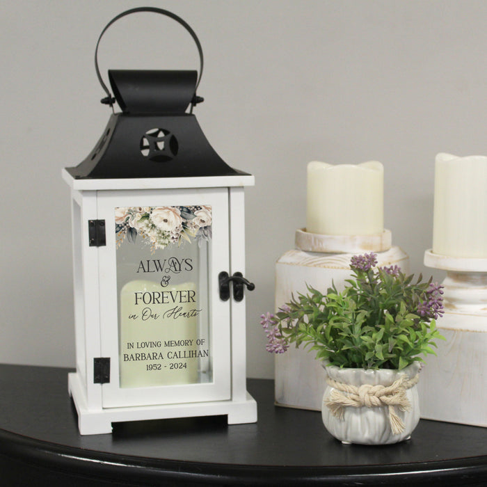 Personalized Always & Forever Memorial Lantern