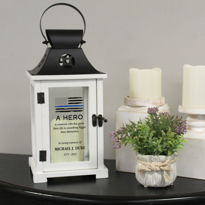 Personalized Police Hero Memorial Lantern