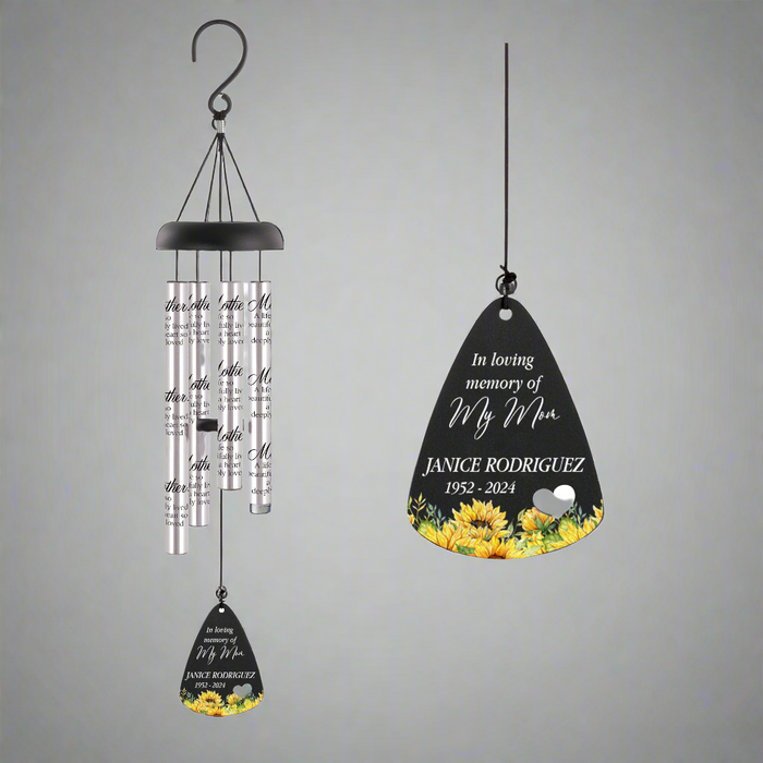 Personalized Sunflower Mom Memorial Wind Chime