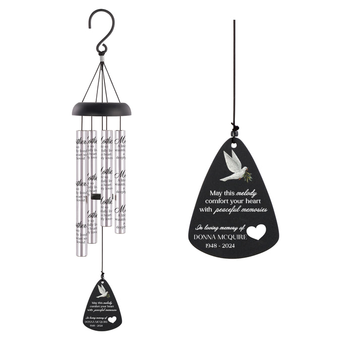 Personalized "Peaceful Memories" Mom Memorial Wind Chime