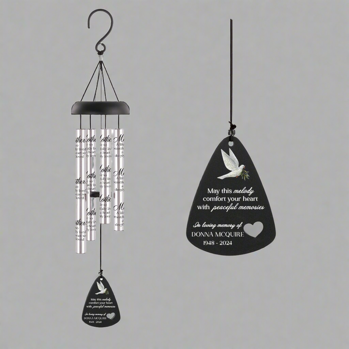 Personalized "Peaceful Memories" Mom Memorial Wind Chime