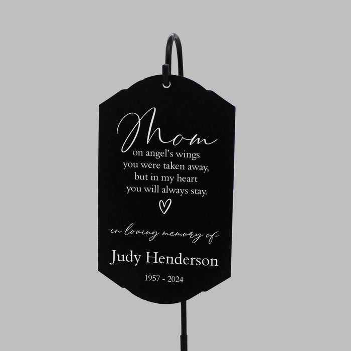 Personalized mother memorial garden stake