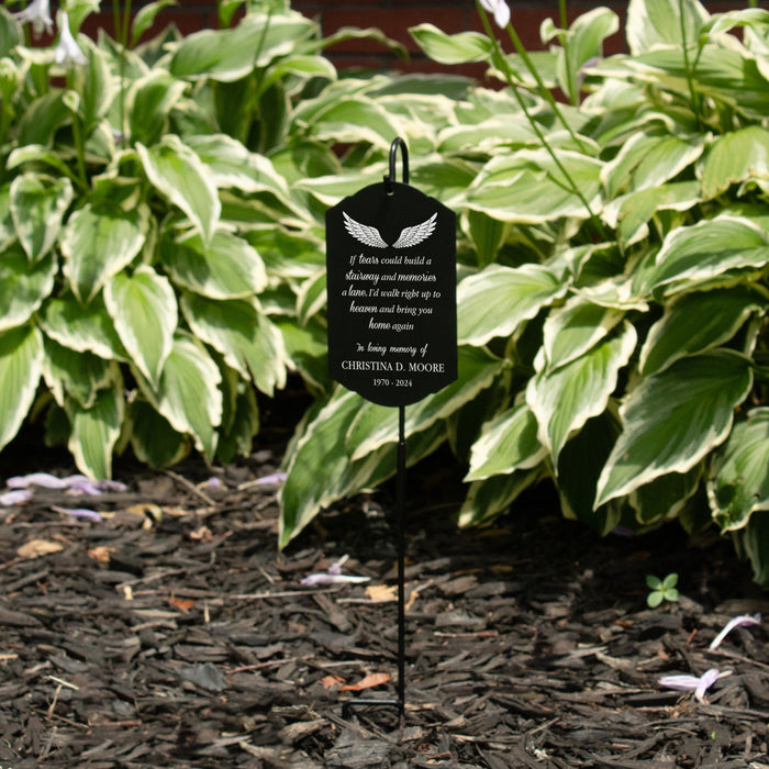 Personalized "Bring You Home Again" Memorial Garden Stake