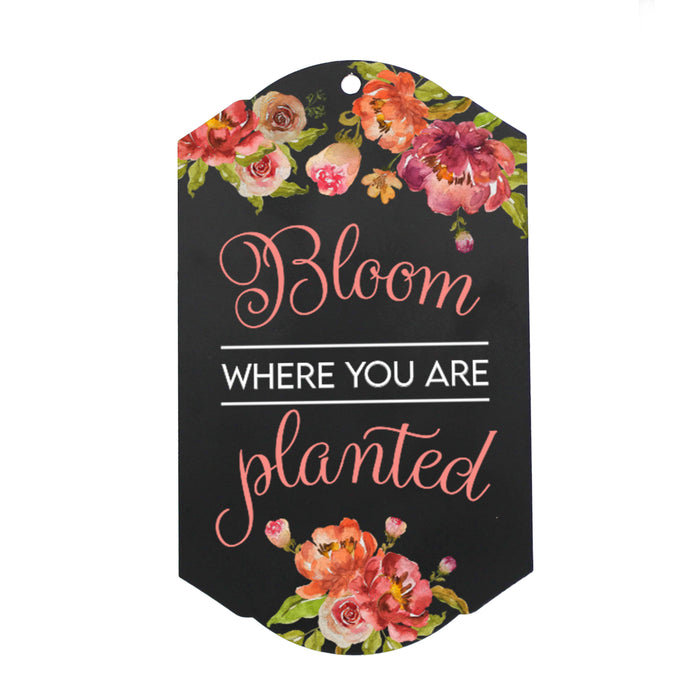 Colorful "Bloom Where You Are Planted" Garden Stake