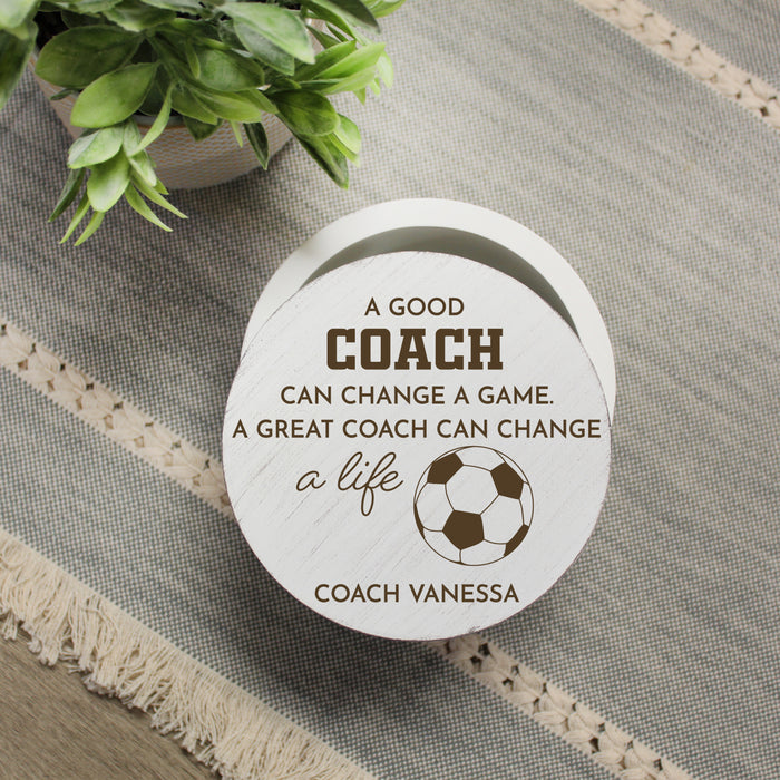 Personalized Sports Coach Keepsake Trinket Box