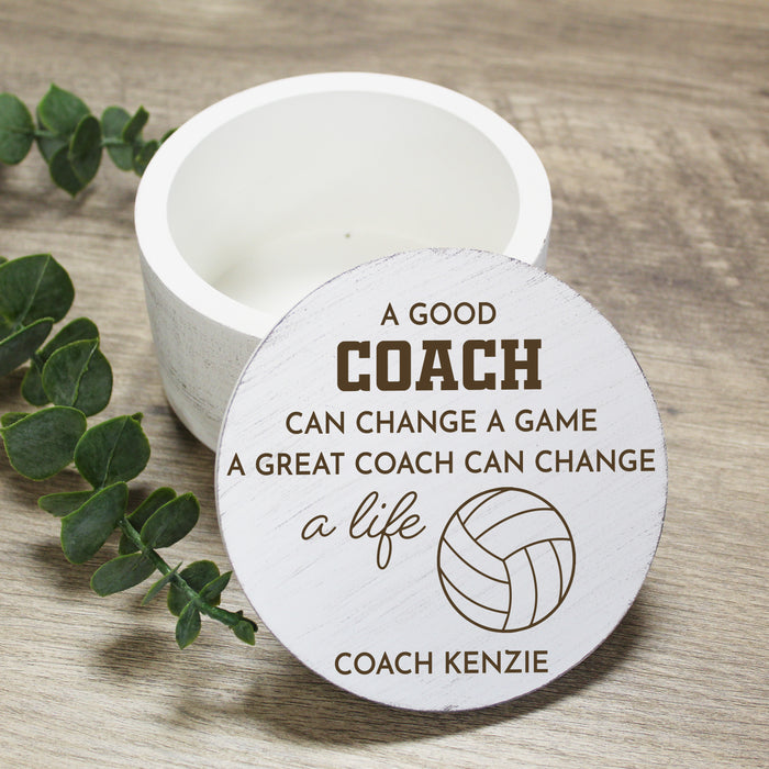 Personalized Sports Coach Keepsake Trinket Box