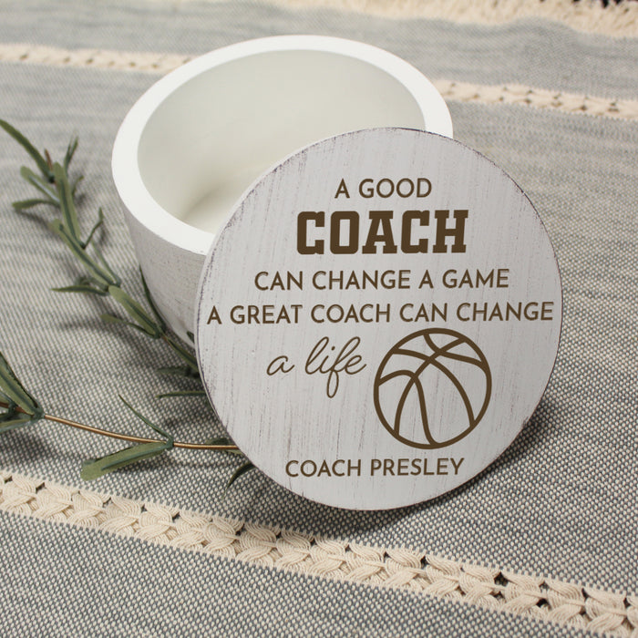 Personalized Sports Coach Keepsake Trinket Box