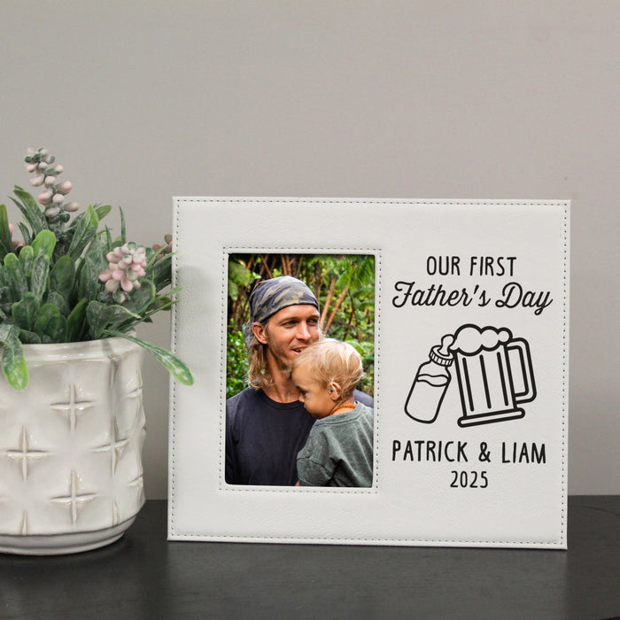 Personalized Our First Father's Day Cheers Picture Frame