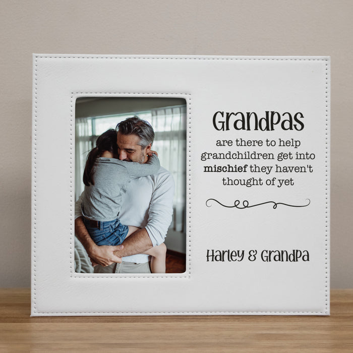 Personalized Grandpa Cause Mischief Picture Frame