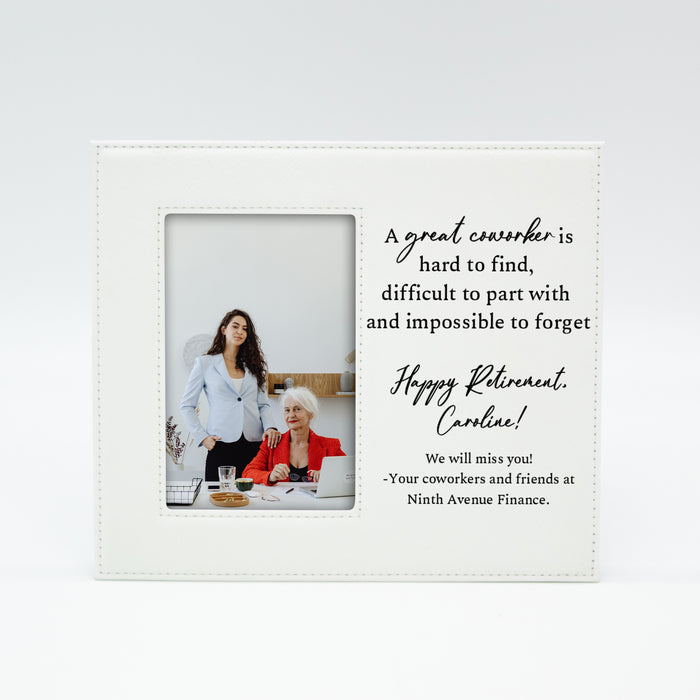 Personalized Great Worker Coworker Retirement Picture Frame