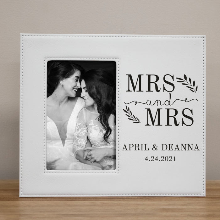 Personalized "Mrs & Mrs" Boho Wedding Picture Frame